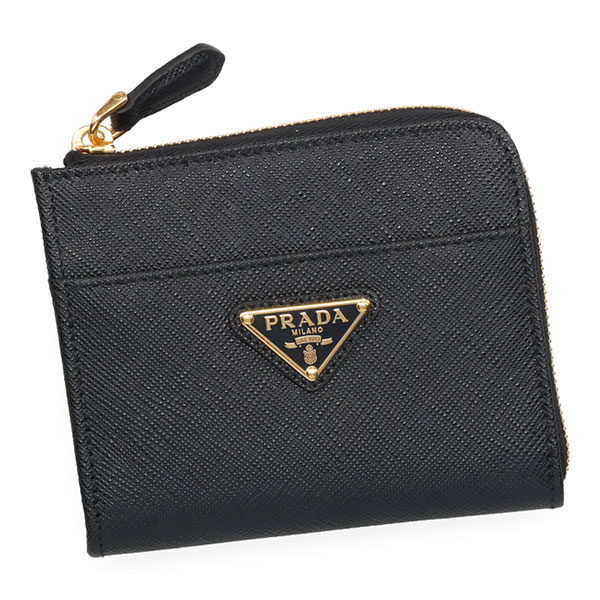 プラダ 財布 レディース PRADA サフィアーノトライアングル財布 1ML060 QHH F0002 NERO ブラック 小銭入れ ミニ財布