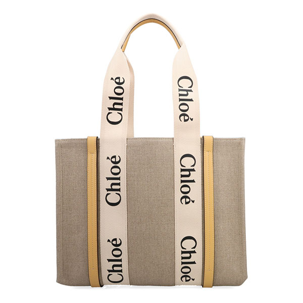クロエ バッグ レディース Chloe WOODY ミディアムトート CHC22AS383 I26 746 ハニーゴールド トートバッグ ショッピングバッグ