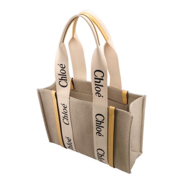 クロエ バッグ レディース Chloe WOODY ミディアムトート CHC22AS383 I26 746 ハニーゴールド トートバッグ ショッピングバッグ_1