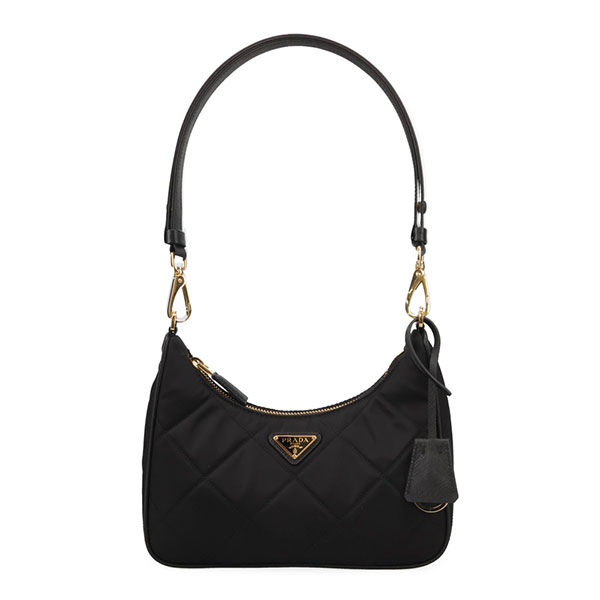 プラダ バッグ レディース PRADA リエディション キルティングリナイロン ミニバッグ 1BC204 2AOS F0002 ブラック ハンドバッグ