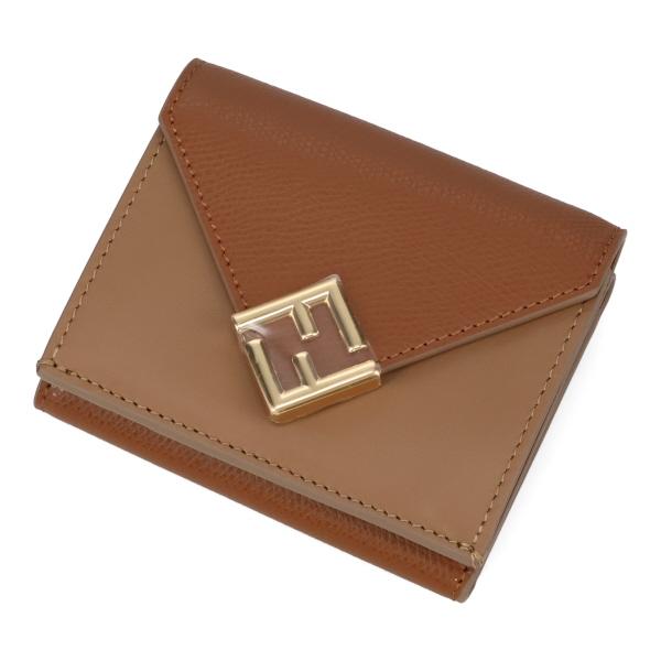 フェンディ 財布 レディース FENDI FFダイヤモンド財布 8M0480 ALV4 F1URW ライトブラウン+タン 三つ折り財布 ミニ財布_1