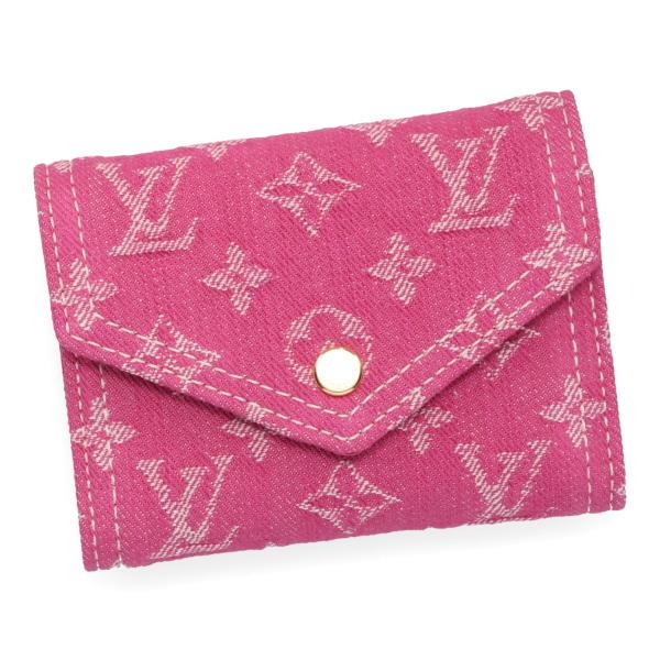 ルイヴィトン 財布 レディース LOUIS VUITTON モノグラムデニム ポルトフォイユヴィクトリーヌ フューシャデニム M27707 三つ折り財布