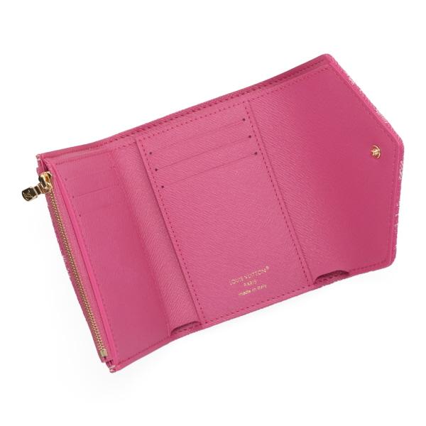 ルイヴィトン 財布 レディース LOUIS VUITTON モノグラムデニム ポルトフォイユヴィクトリーヌ フューシャデニム M27707 三つ折り財布_3