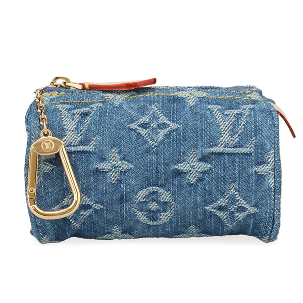 ルイヴィトン ポーチ レディース LOUIS VUITTON モノグラムデニム トルーススピーディ ブルーデニム M27604 チャーム 小銭入れ