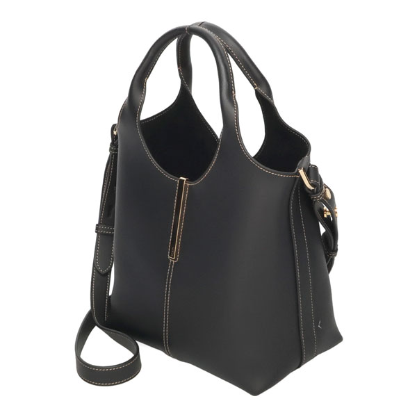 トッズ バッグ レディース TODS レザー ショッピングトートバッグ ミニ XBWEBRF0100 UBL B999 ブラック ハンドバッグ_1