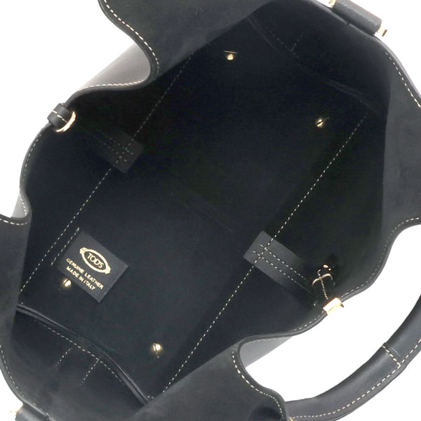 トッズ バッグ レディース TODS レザー ショッピングトートバッグ ミニ XBWEBRF0100 UBL B999 ブラック ハンドバッグ_3