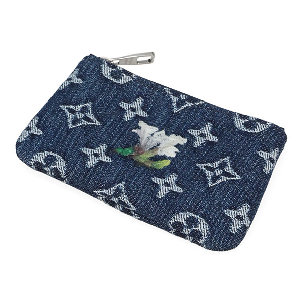 ルイヴィトン 財布 レディース LOUIS VUITTON モノグラムフラワーデニム ポシェットクレ ブルー M27561_1