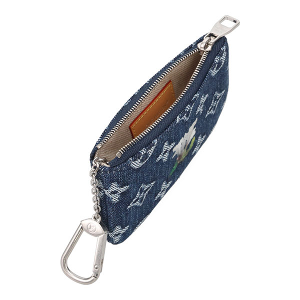 ルイヴィトン 財布 レディース LOUIS VUITTON モノグラムフラワーデニム ポシェットクレ ブルー M27561_3