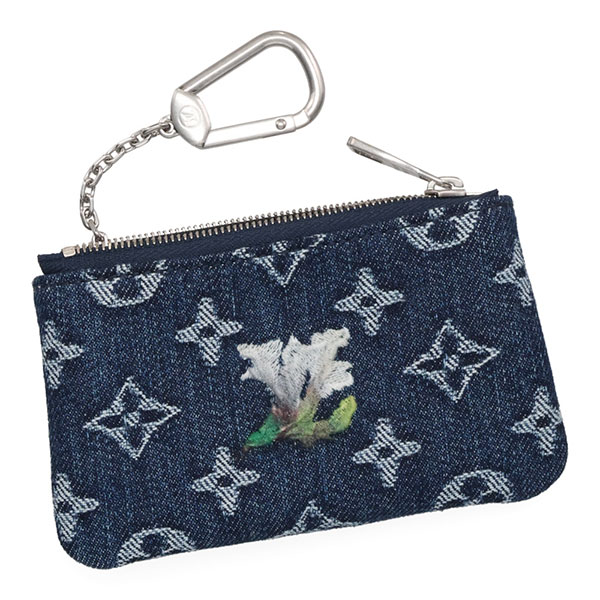 ルイヴィトン 財布 レディース LOUIS VUITTON モノグラムフラワーデニム ポシェットクレ ブルー M27561_4