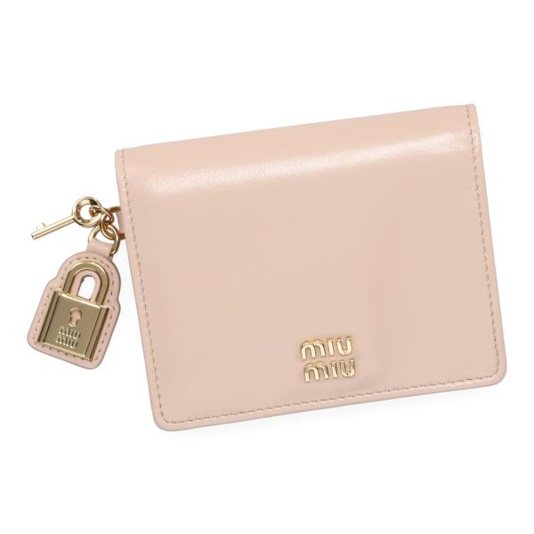 ミュウミュウ 財布 レディース MIUMIU レザー財布 5MV204 2IGA F0236 CIPRIA パウダーピンク
