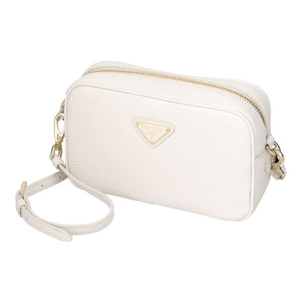 プラダ バッグ レディース PRADA レザーミニバッグ 1NF060 2DKV F0009 BIANCO ホワイト ショルダーバッグ ポシェット_1