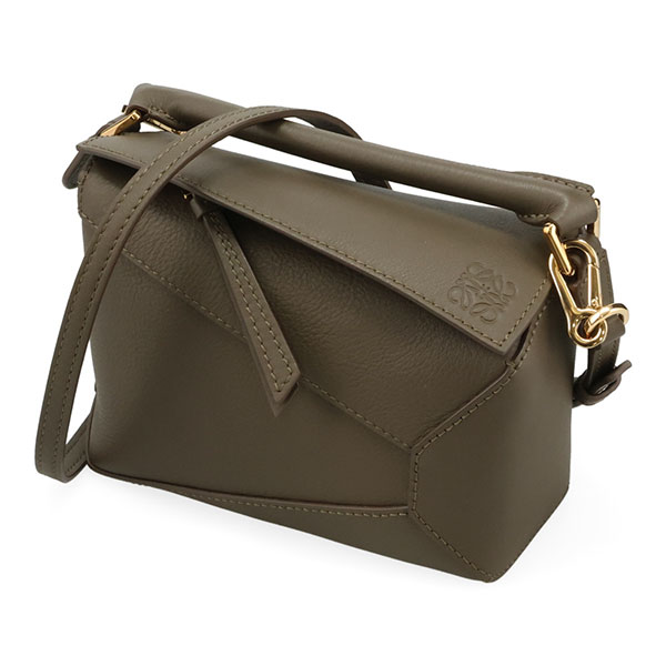 ロエベ バッグ レディース LOEWE パズルバッグ ミニ クラシックカーフ A510P88X26 3969 ダークカーキグリーン ハンドバッグ ショルダーバッグ ミニバッグ_1
