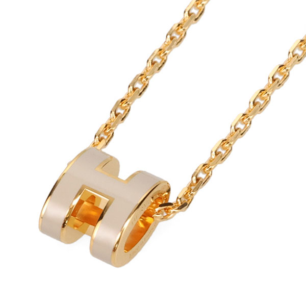 エルメス ポップアッシュ ネックレスミニ HERMES マロングラッセ ゴールド 147992
