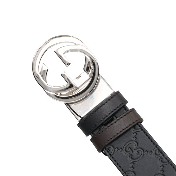 グッチ ベルト メンズ GUCCI インターロッキングG リバーシブルレザーベルト 473030 CWCWN 1070 ブラック+ブラウン サイズ90cm_1