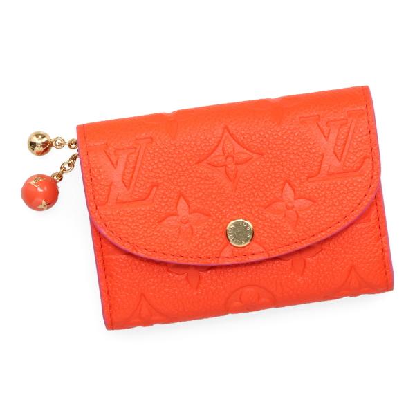 ルイヴィトン 財布 レディース LOUIS VUITTON モノグラムアンプラント ポルトモネロザリ ブラッドオレンジ M28989