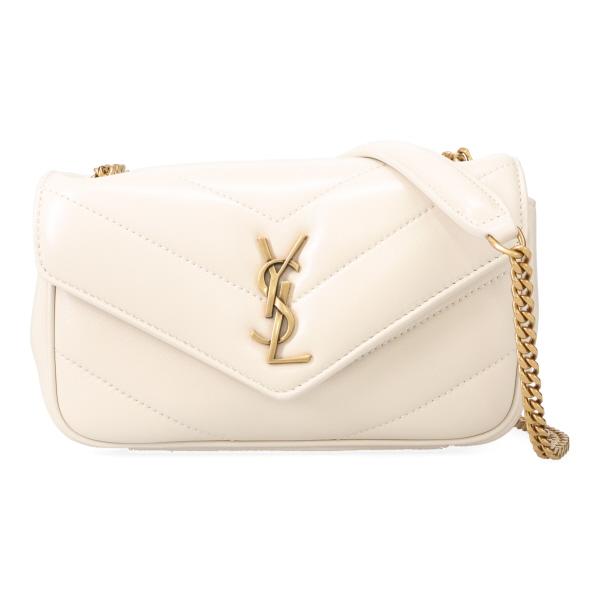 サンローラン バッグ レディース SAINT LAURENT LE5A7 ルル トイ 821749 AAEAX 9207 ホワイト ゴールド金具 ショルダーバッグ