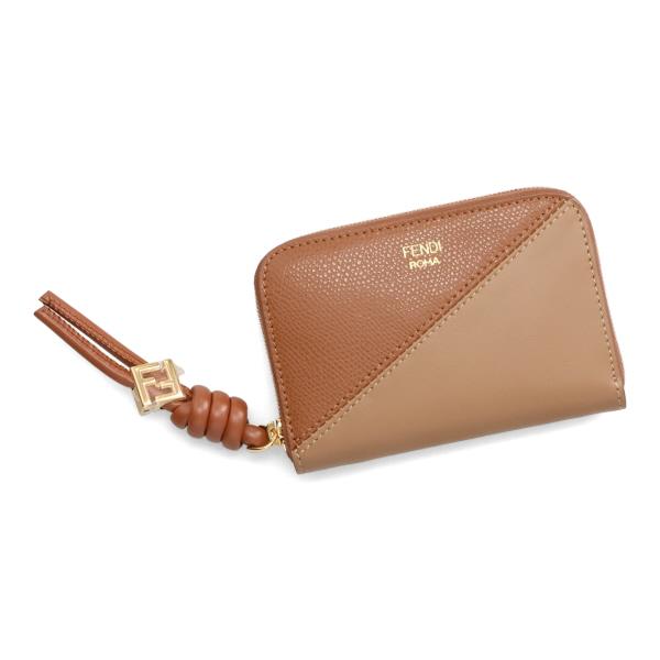 フェンディ 財布 レディース FENDI FFダイヤモンド ジップアラウンド財布 ミニ 8M0313 AYCA F1URW ライトブラウン+タン