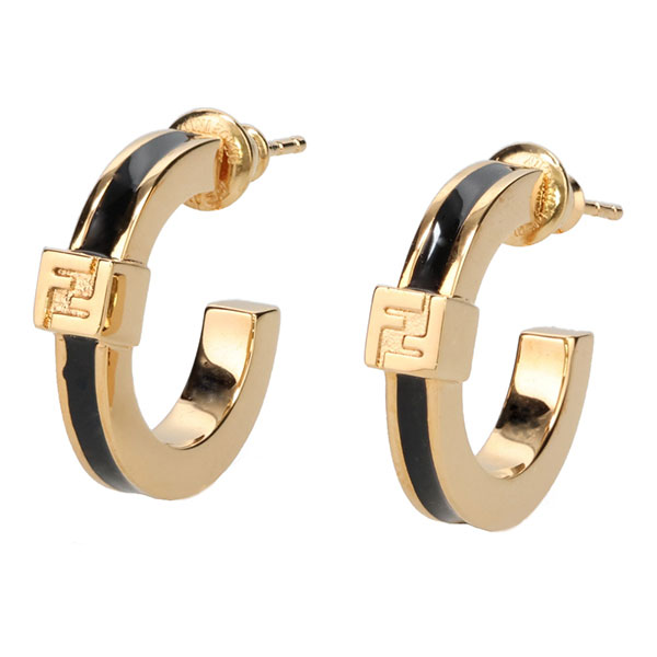 フェンディ ピアス レディース FENDI フォーエバーフェンディピアス 8AL216 TL9 F0A1F ゴールド+ブラック