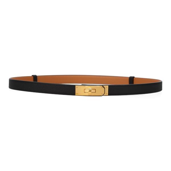 エルメス 胴締め ケリー 18 HERMES 069853 ゴールデン黄色 ゴールド 黒いこと