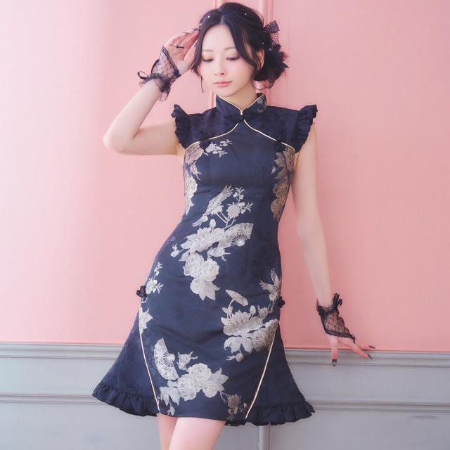 【紺】新品　社交ダンス　ピンク花柄プリント　アシンメトリーカットソーr241 紺】社交ダンス ピンク花柄プリント アシンメトリーカットソーr241