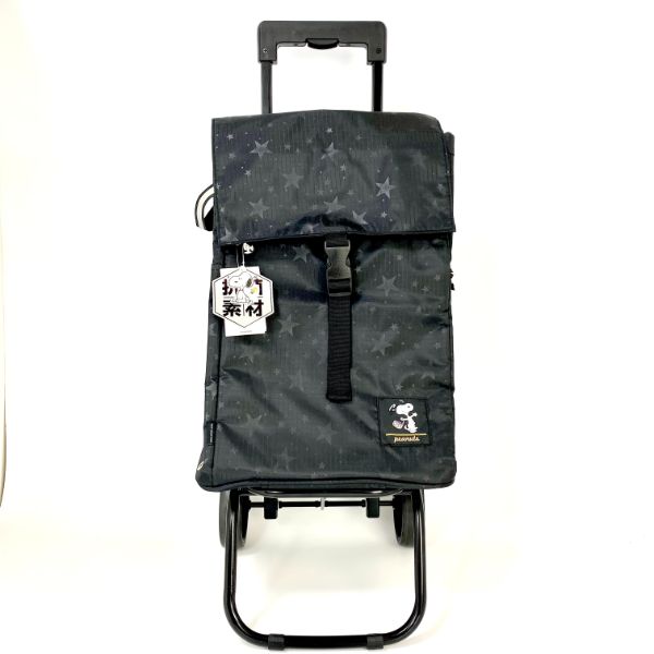 PEANUTS スヌーピー ショッピングカート　スターブラック キャリーケース　アウトドア　クーラーバッグ ブラックの通販は