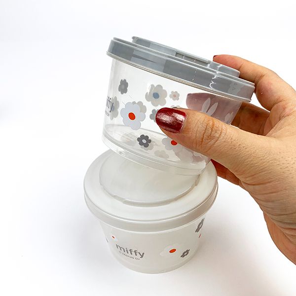 ミッフィー フラワー ジョイント式 薄肉 保存容器 3Pセット 240ml