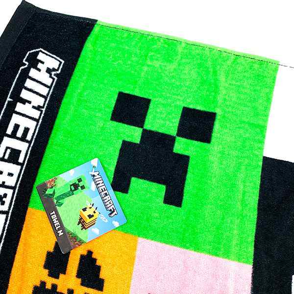 マインクラフト Minecraft タオルＭ 集合（スクエア） マイクラ フェイスタオル ブラックの通販はau PAY マーケット PERFECT  WORLD TOKYO au PAY マーケット－通販サイト