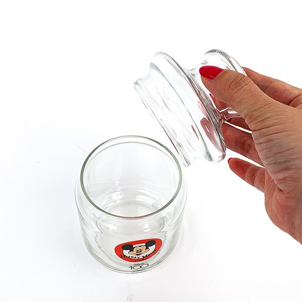 ディズニー100周年 ガラスキャニスター ミッキーレトロポップ Disney