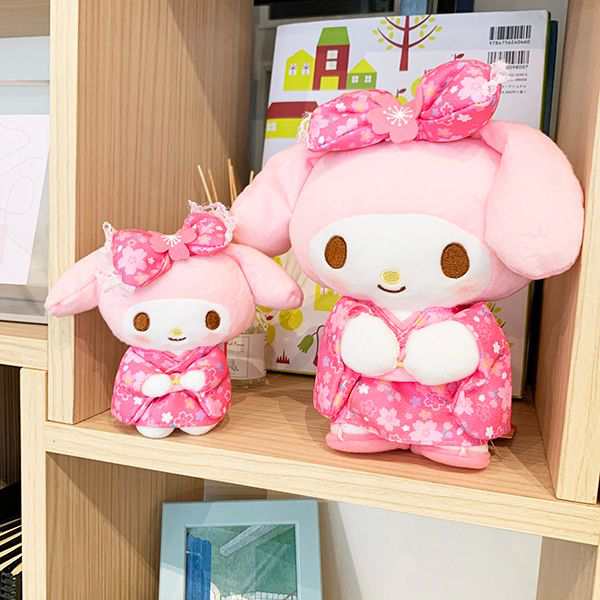 サンリオキャラクター ハローキティ 桜着物 水色 マスコット