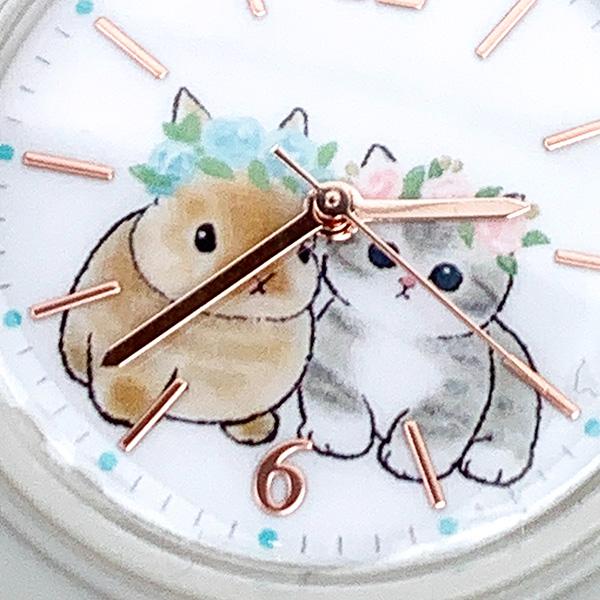 時計 Moff mofusand モフサンド PVCウォッチ ウサギ 時計 腕時計 グレーの