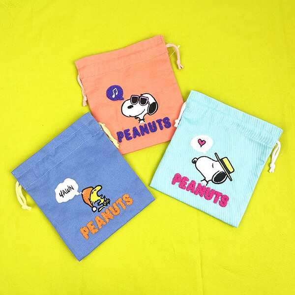 BOOFOOWOO（ブーフーウー）の「刺繍ポーチ（PEANUTS LUCY