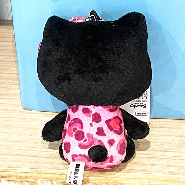 サンリオ ハローキティ ヒョウ柄 ブラック ボールチェーンマスコット