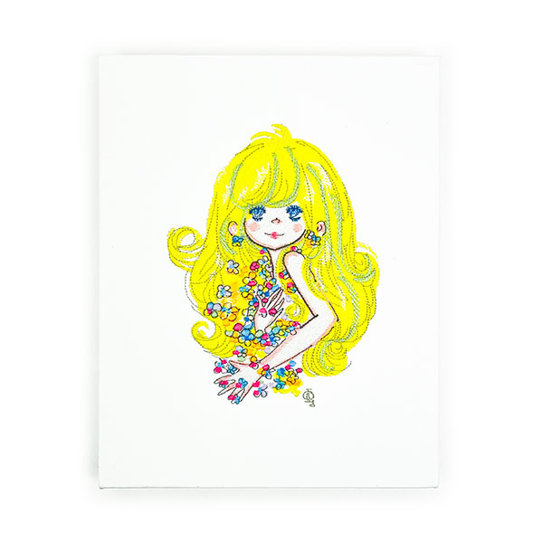 水森亜土 blonde lady キャンパスアート 日本製の通販は