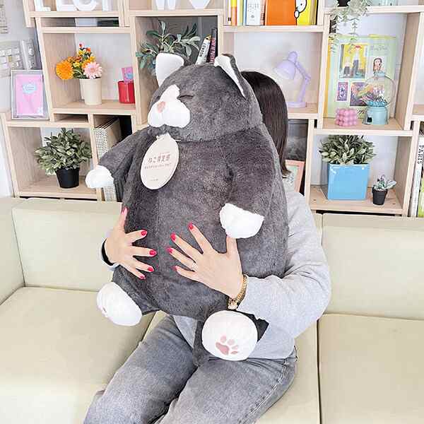 ねこ肯定感 くろねこのまぐろ BIGぬいぐるみ りぶはあとの通販は