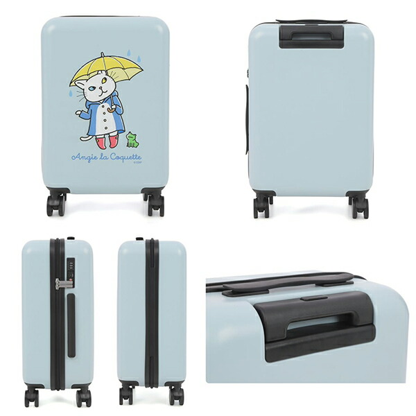 アンジー・ラ・コケット☆麗しのアンジー スーツケース キャリーケース S ブルー 機内持ち込み 軽量 40.5L