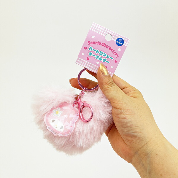 サンリオ マイメロディ ハート型ファーキーホルダー (ピンク) Sanrioの