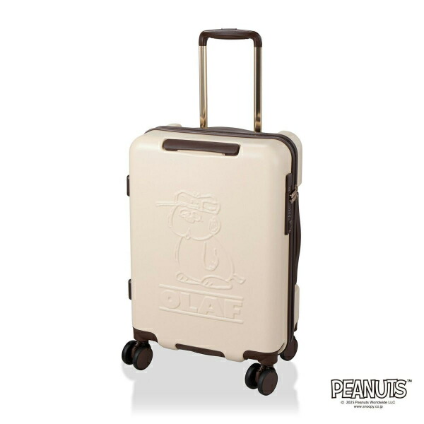 スヌーピー オラフ ジッパータイプ スーツケース 32L (アイボリー) キャリーケース SNOOPY