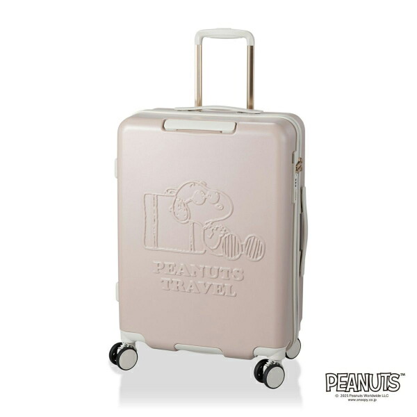 スヌーピー ジョー・クール ジッパータイプ スーツケース 50L (グレージュ) キャリーケース SNOOPY