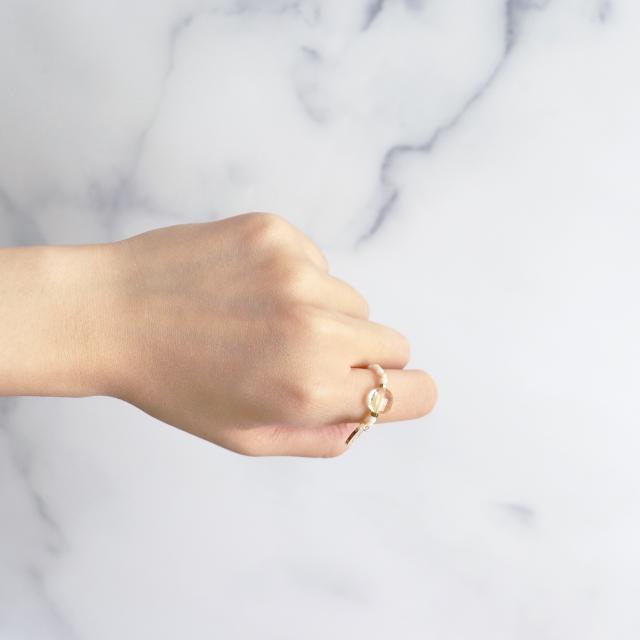 【Like a Honey Candy】シトリン×リバーストーン リングの通販は