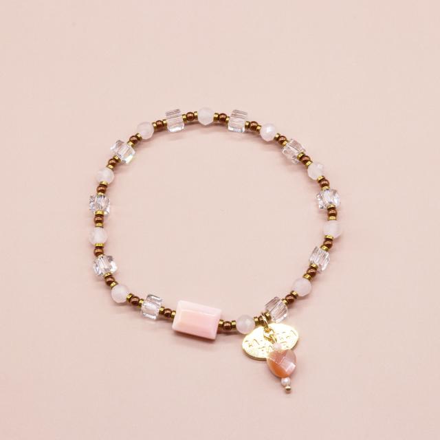 薔薇入り！クィーンコンクシェルブレスレット♩ クイーンコンクシェル