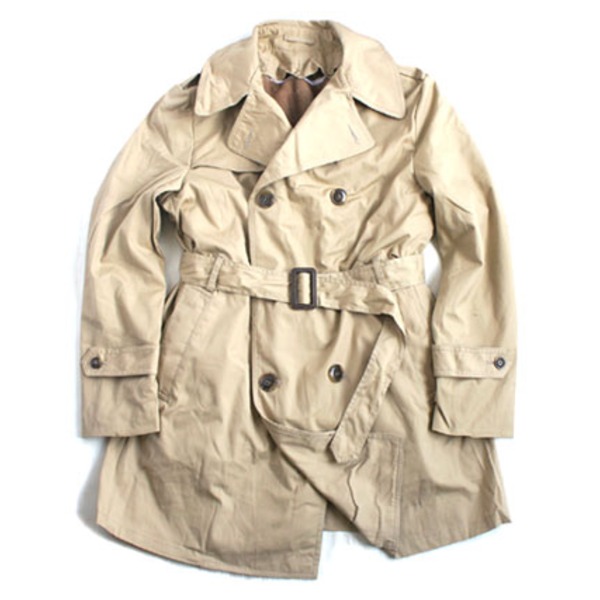 USタイプ ARMY トレンチコート L カーキ 綿混 コットン混 アメリカ軍