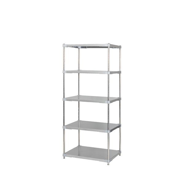 ステンレス シェルフ 60×76cm 5段 H180cm 日本製 耐錆 耐薬性 耐久性 冷蔵 冷凍 高温多湿対応 収納棚 オープンラック 組立式の通販は