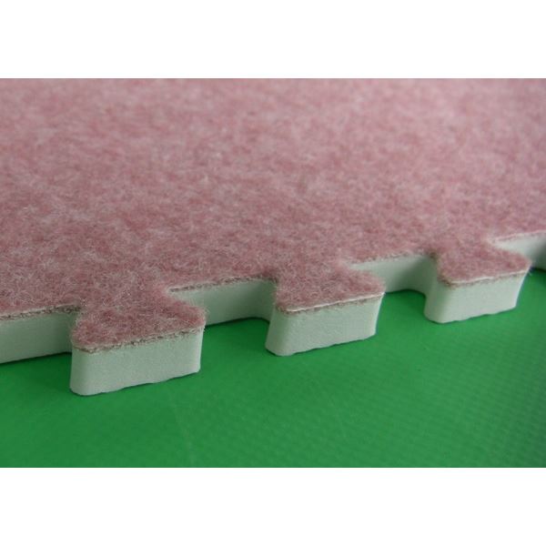 ジョイントカーペット JCA-45 16枚セット 色 ローズ サイズ 厚10mm×タテ450mm×ヨコ450mm／枚 16枚セット寸法（1800mm×1800mm） 〔洗える〕 ... ジョイントカーペット JCA-45 16枚セット 色 グレー サイズ 厚10mm