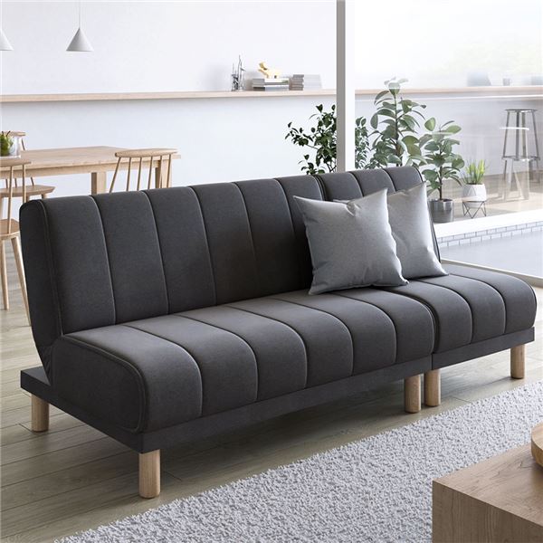 NEWスタイリッシュ ソファベッド チャコールグレー 4way