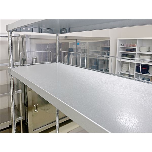 プロフェイス 落下防止ガード 46×180用 1セット スチール クロームメッキ 日本製 スチールラック 棚用 ガード柵 インテリア家具の通販は