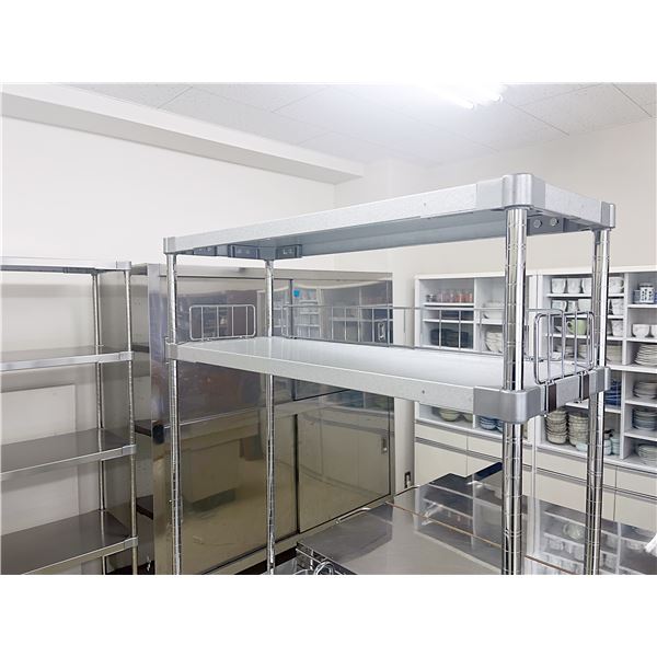 プロフェイス 落下防止ガード 46×180用 1セット スチール クロームメッキ 日本製 スチールラック 棚用 ガード柵 インテリア家具の通販は