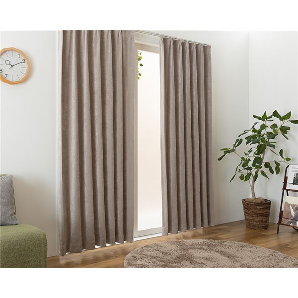 防音カーテン コーズ (巾)110cm×(高さ)178cm 1枚組 タッセル無し 遮光