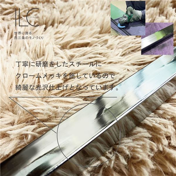 キッチン収納 約幅550?900mm 2段 カーボンブラック 日本製 ガルバリウム鋼板 伸縮仕様 キッチンペールラック LUGSJAPAN 組立品の通販は