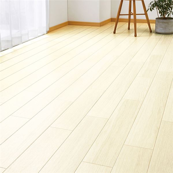 クッションフロア 江戸間8畳 ホワイトオーク 防水 撥水 抗菌 防