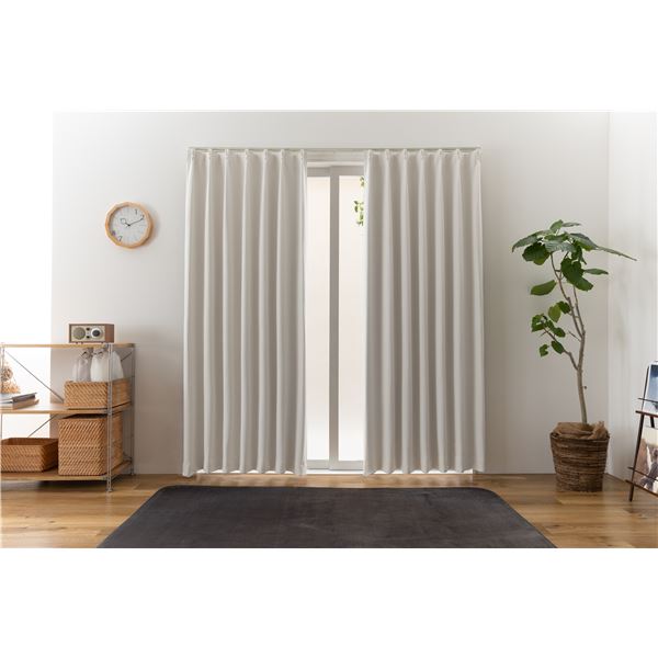 遮光カーテン 幅100cm×丈90 cm 2枚 ホワイト 洗える 日本製 タッセル付き 1級 遮光 カーテン 遮熱 保温 形状記憶 ブランシュの通販は 5,219円